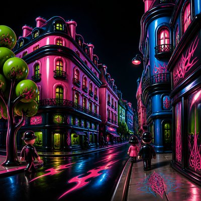 Lowbrow Art Style Style Transfer Example