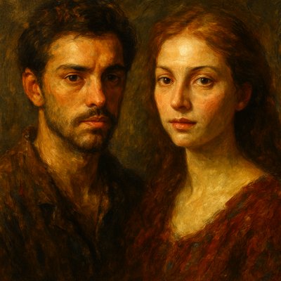 portrait of two people together