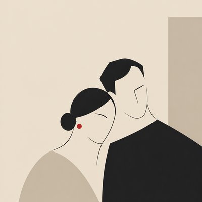 portrait of two people together