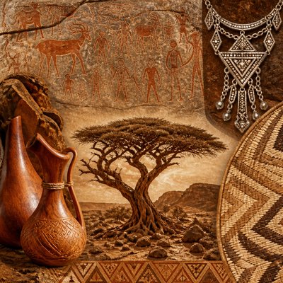 a tree in nature — Djiboutian Art Style