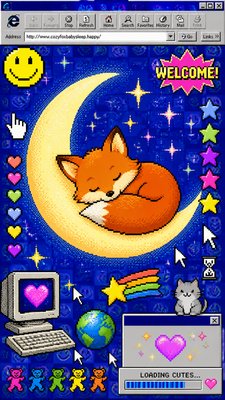 a sleeping baby fox curled on a crescent moon among soft stars, gentle and warm, no text