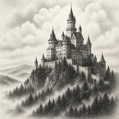 majestic castle on a hilltop