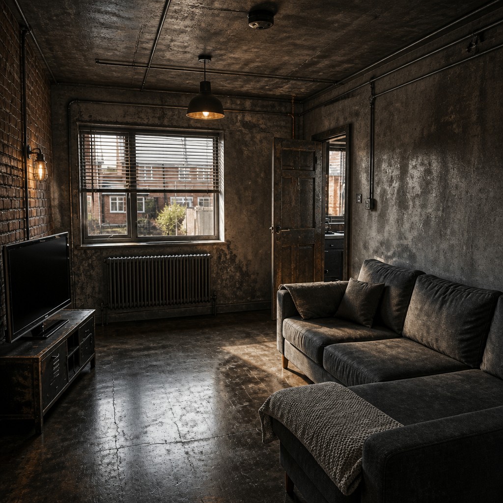 AI Interior Design: the same room in Industrial Interior Design