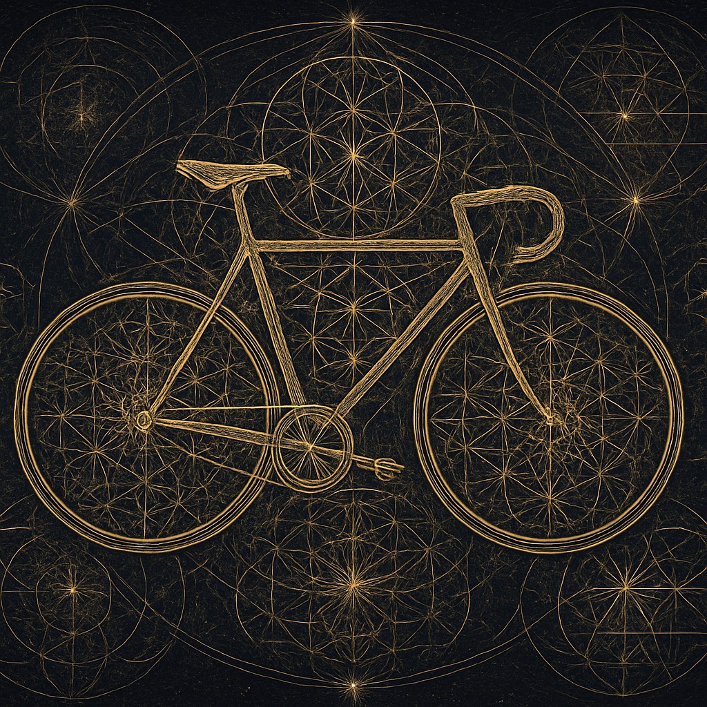 bicyle resting against a wall