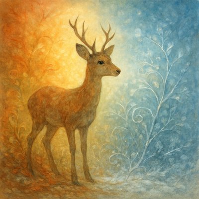 animal standing in natural pose