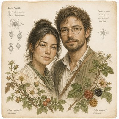 portrait of two people together