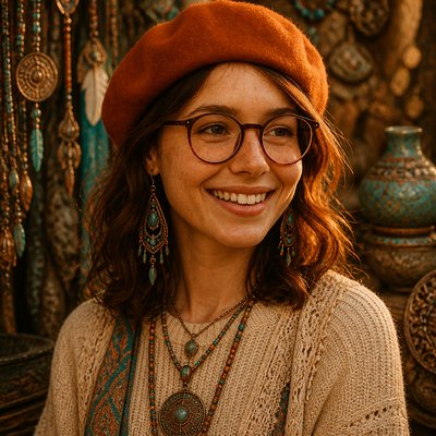 Bohemian Jewelry Design Style Transfer Example