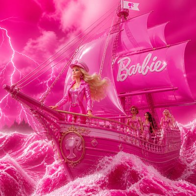 sailing ship on a stormy sea