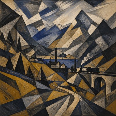 wide landscape with natural scenery — Modernism Art Style