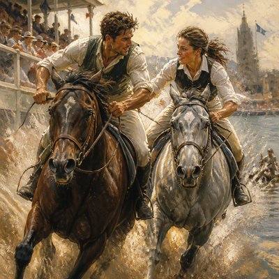 portrait of two people together
