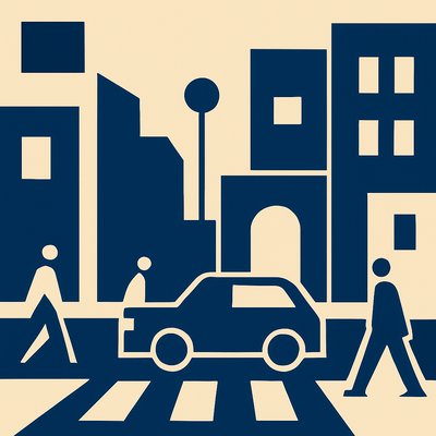 urban street with city activity