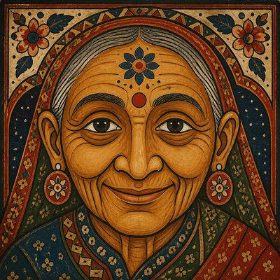 close-up portrait of an elderly person with expressive weathered features