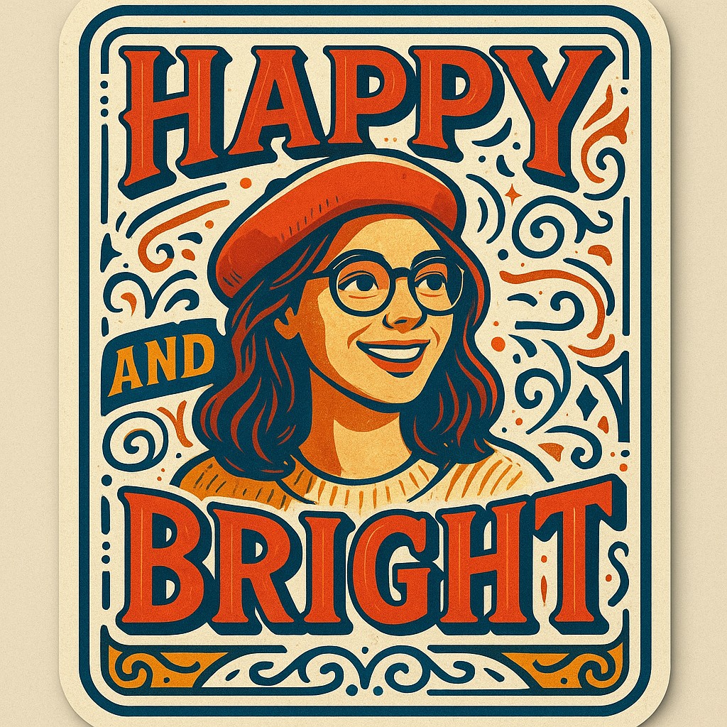Typography Sticker Design Style Transfer Example