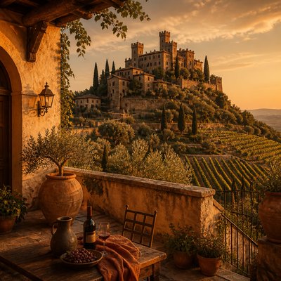 majestic castle on a hilltop