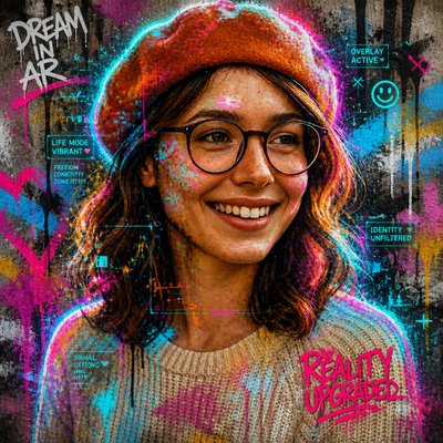 Augmented Reality Graffiti Style Transfer Example