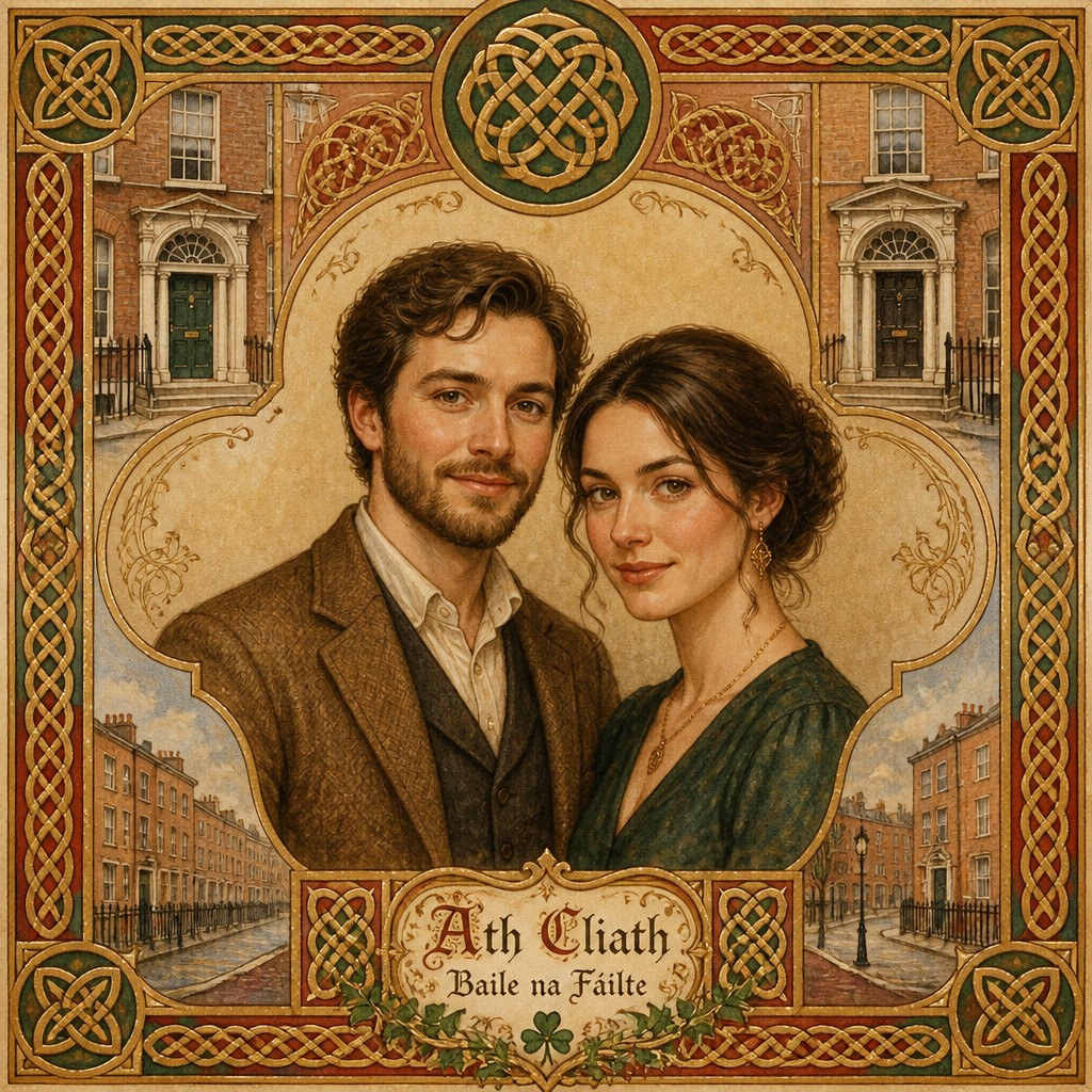 portrait of two people together — Dublin Art Style
