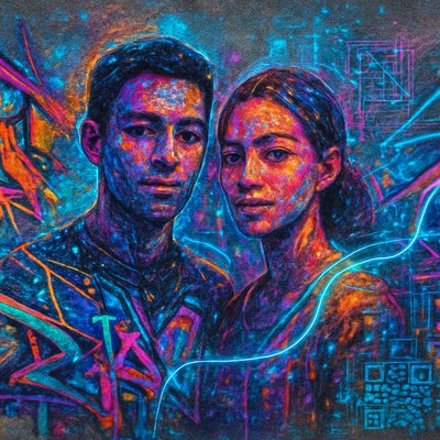 portrait of two people together