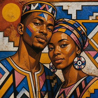 portrait of two people together