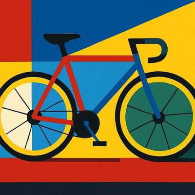 bicyle resting against a wall