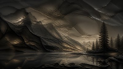 sweeping panoramic landscape with a dramatic sky