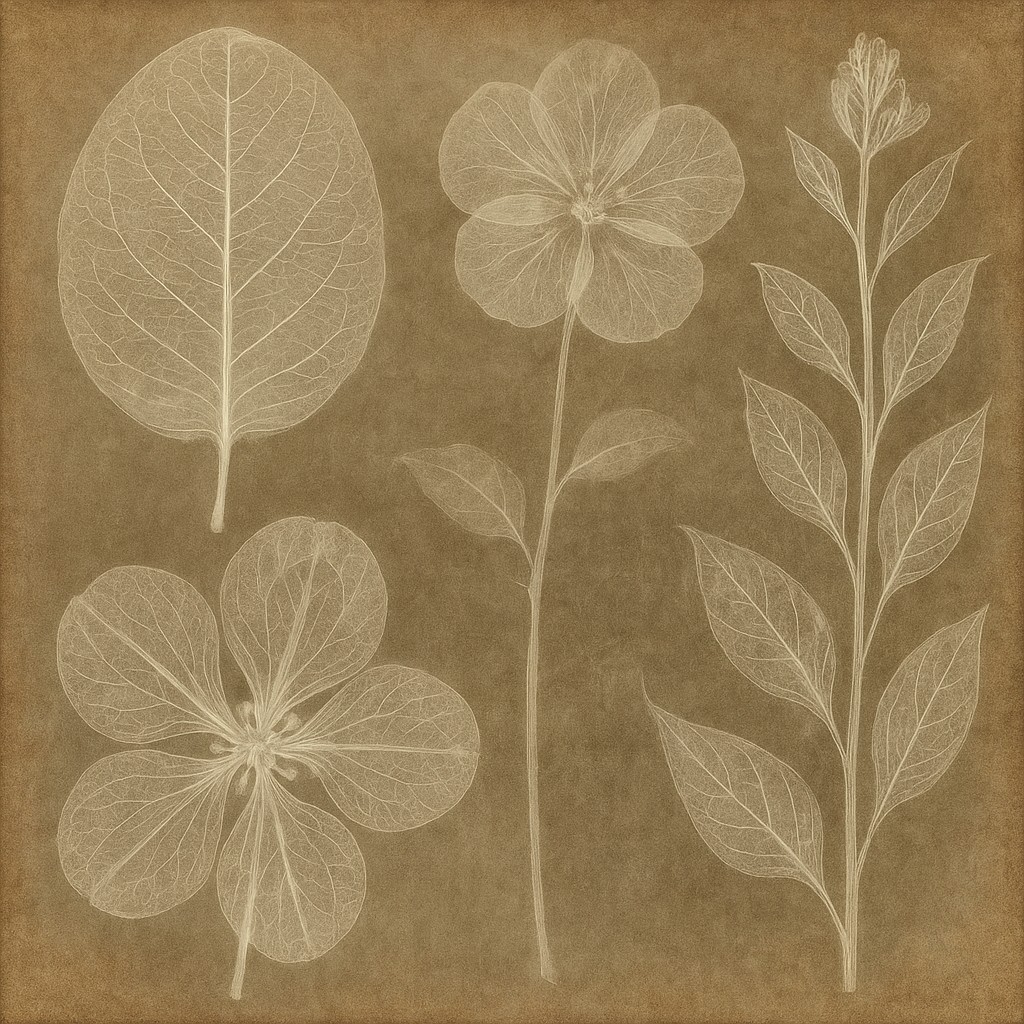 Botanical X-Ray Collage Style Transfer Example