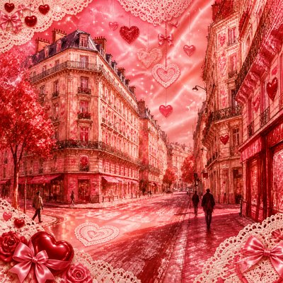Lovecore Aesthetic Style Transfer Example