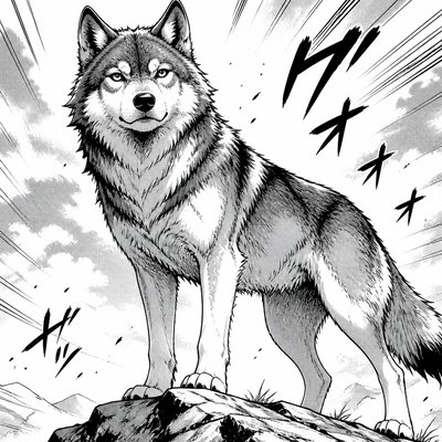 animal standing in natural pose — Manga Comic Art