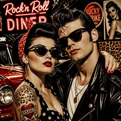 portrait of two people together — Rockabilly Aesthetic