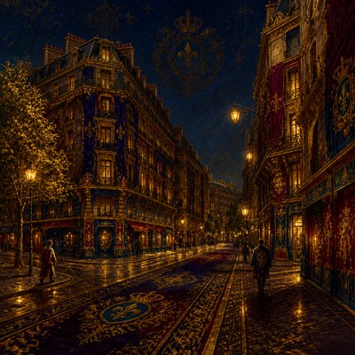 Royalcore Aesthetic Style Transfer Example