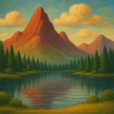 serene landscape with mountains and water