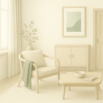 Scandinavian Interior Design Style Transfer Example