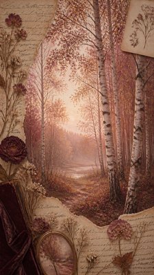 a serene birch forest in soft morning light, no people, no text