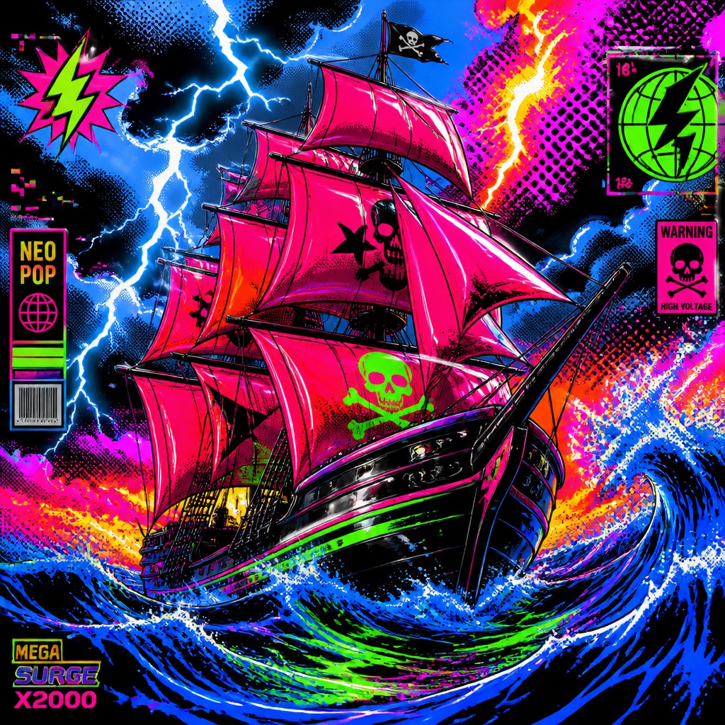 sailing ship on a stormy sea