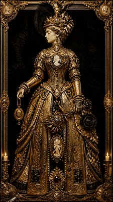full-length portrait of an elegant figure
