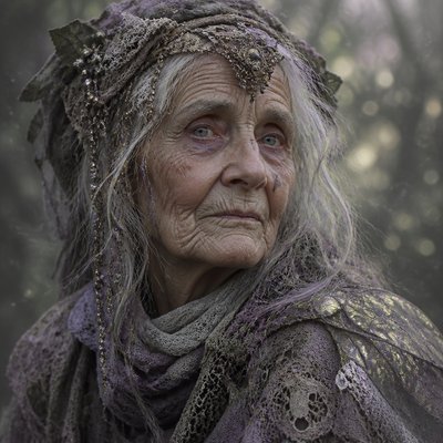 close-up portrait of an elderly person with expressive weathered features