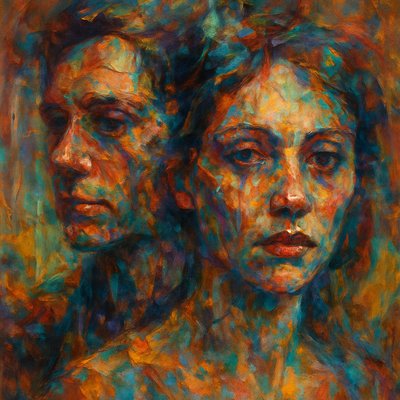portrait of two people together