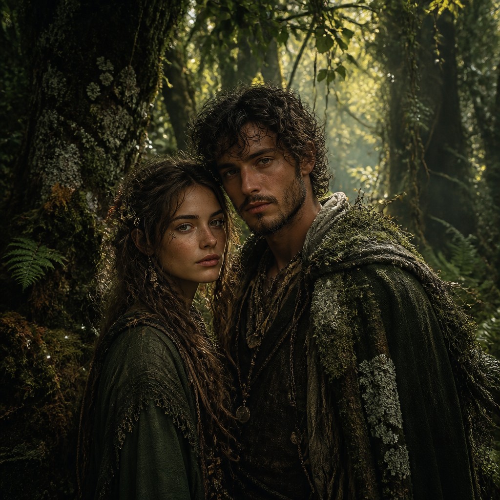 portrait of two people together — Forestcore Aesthetic