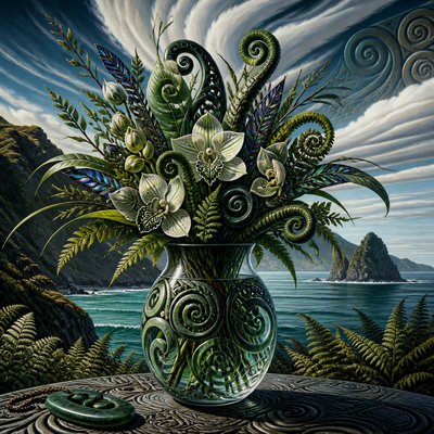 bouquet of flowers in a glass vase