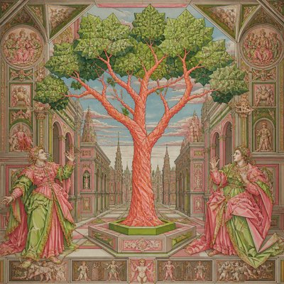 a tree in nature — Ferrara Art Style