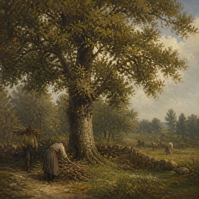 a tree in nature — Barbizon Art Style