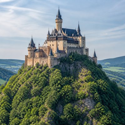 majestic castle on a hilltop