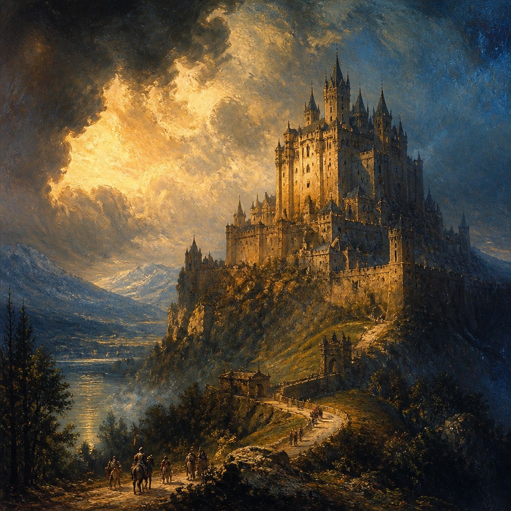 majestic castle on a hilltop