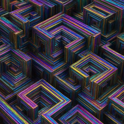 Bismuth Crystal Architecture Style Transfer Example