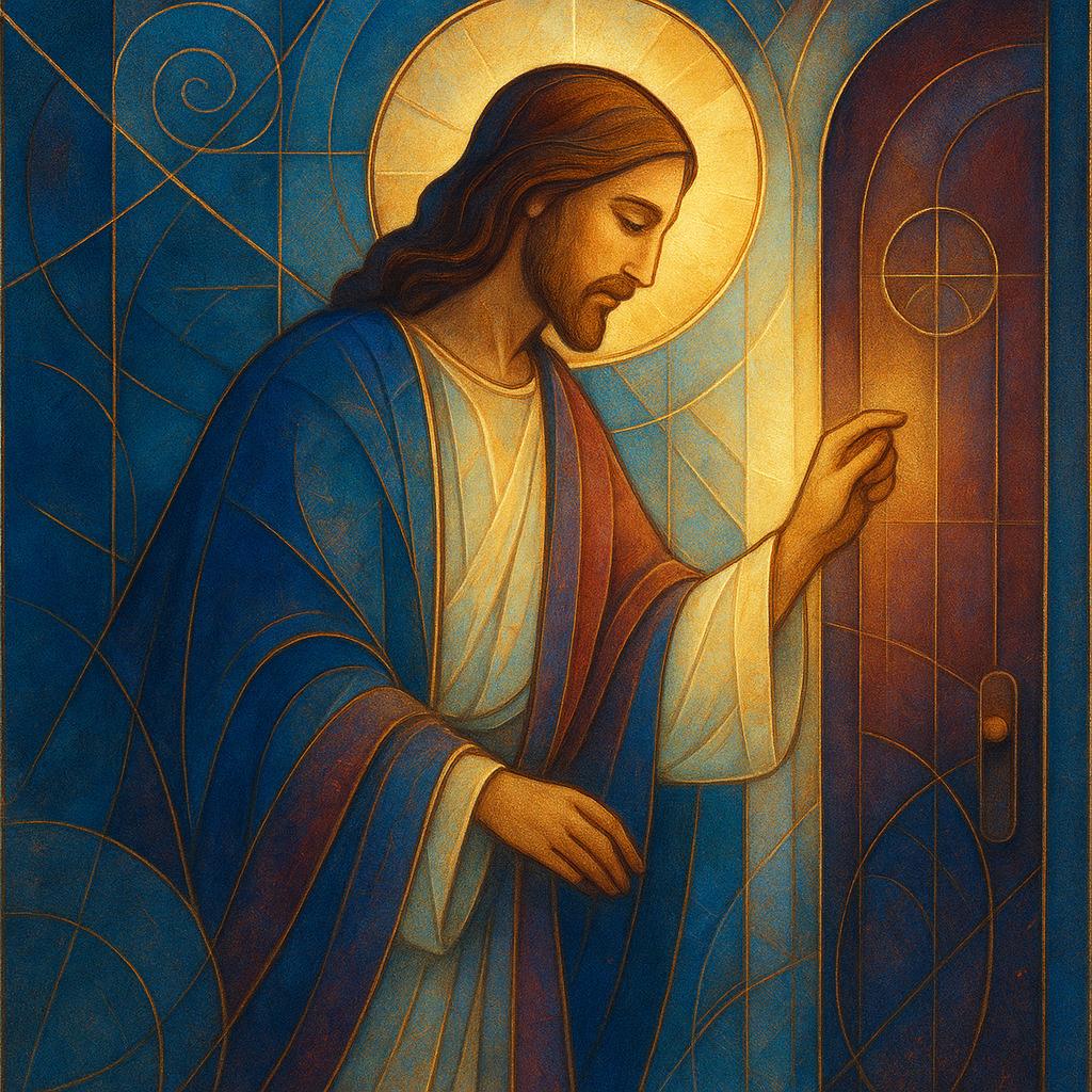 Jesus stands at the door and knocks