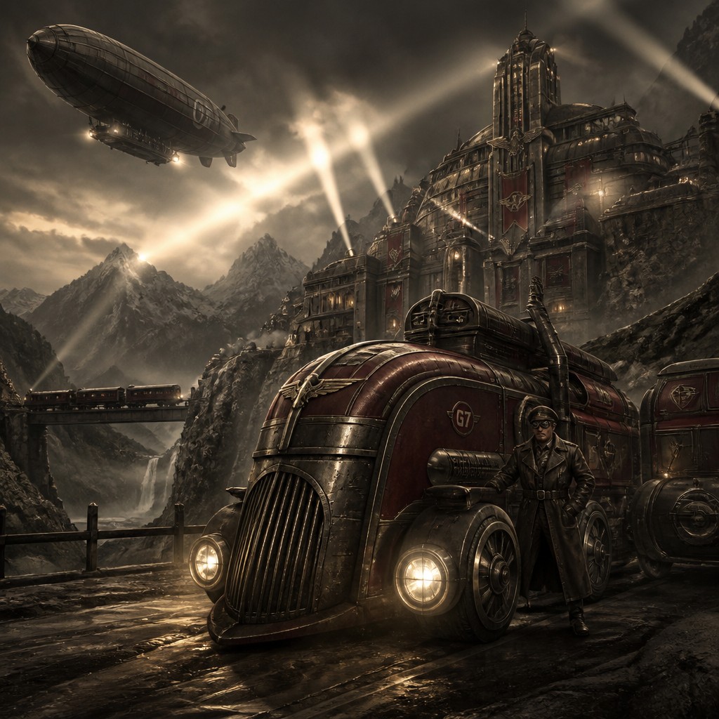 wide landscape with natural scenery — Dieselpunk Aesthetic