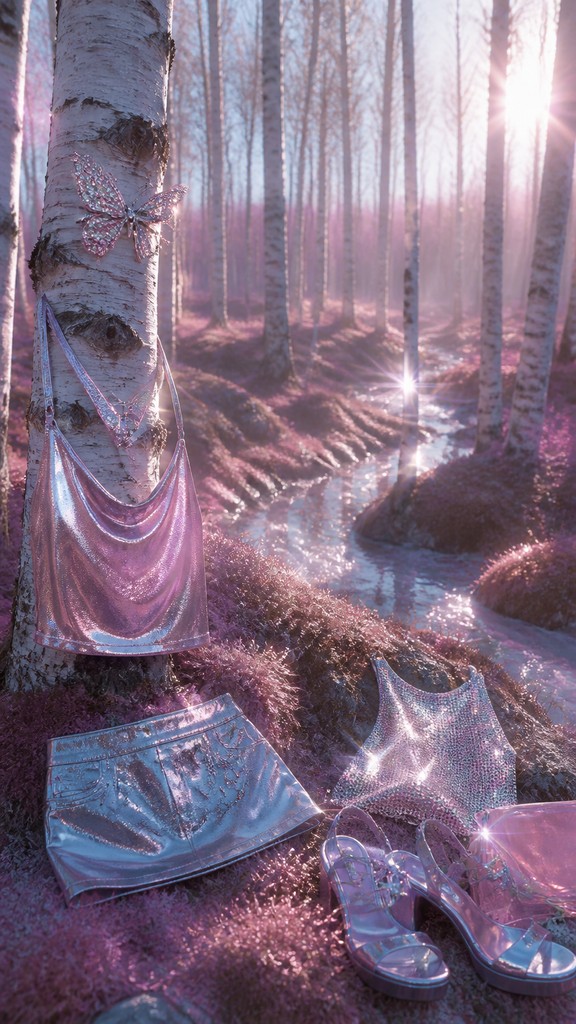 a serene birch forest in soft morning light, no people, no text