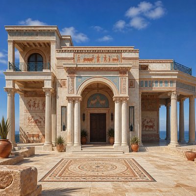 house with front view — Libyan Art Style