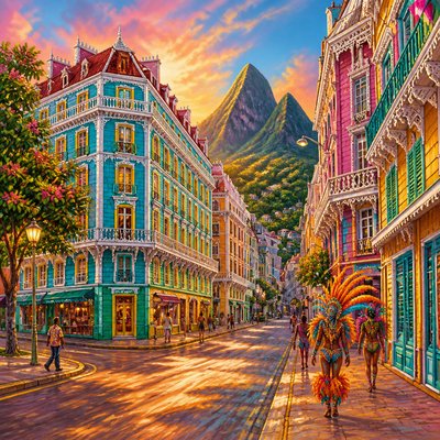 Saint Lucian Art Style Style Transfer Example