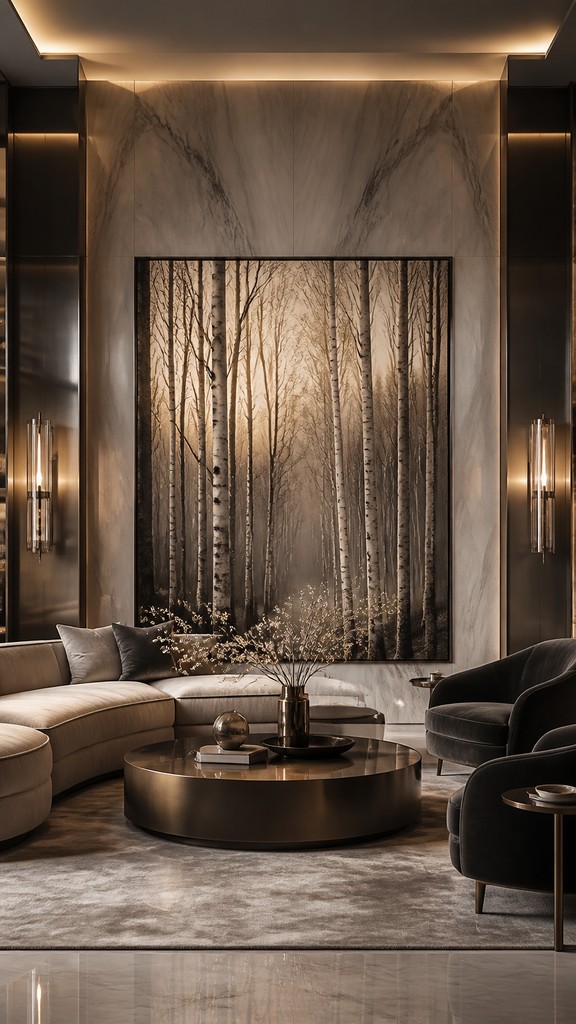 a serene birch forest in soft morning light, no people, no text