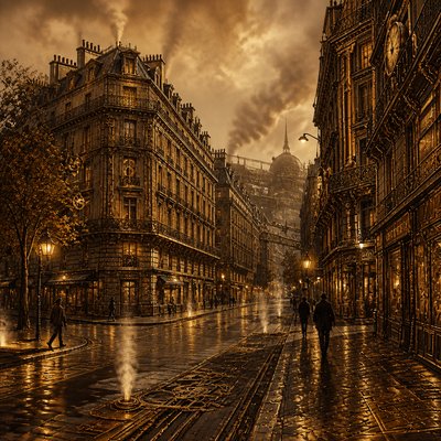 Steampunk Art Style Style Transfer Example